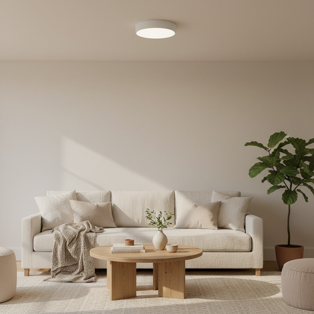 Rondi Minimalist Round LED Ceiling Light - Circular Iron Design for Living Room and Bedroom T558