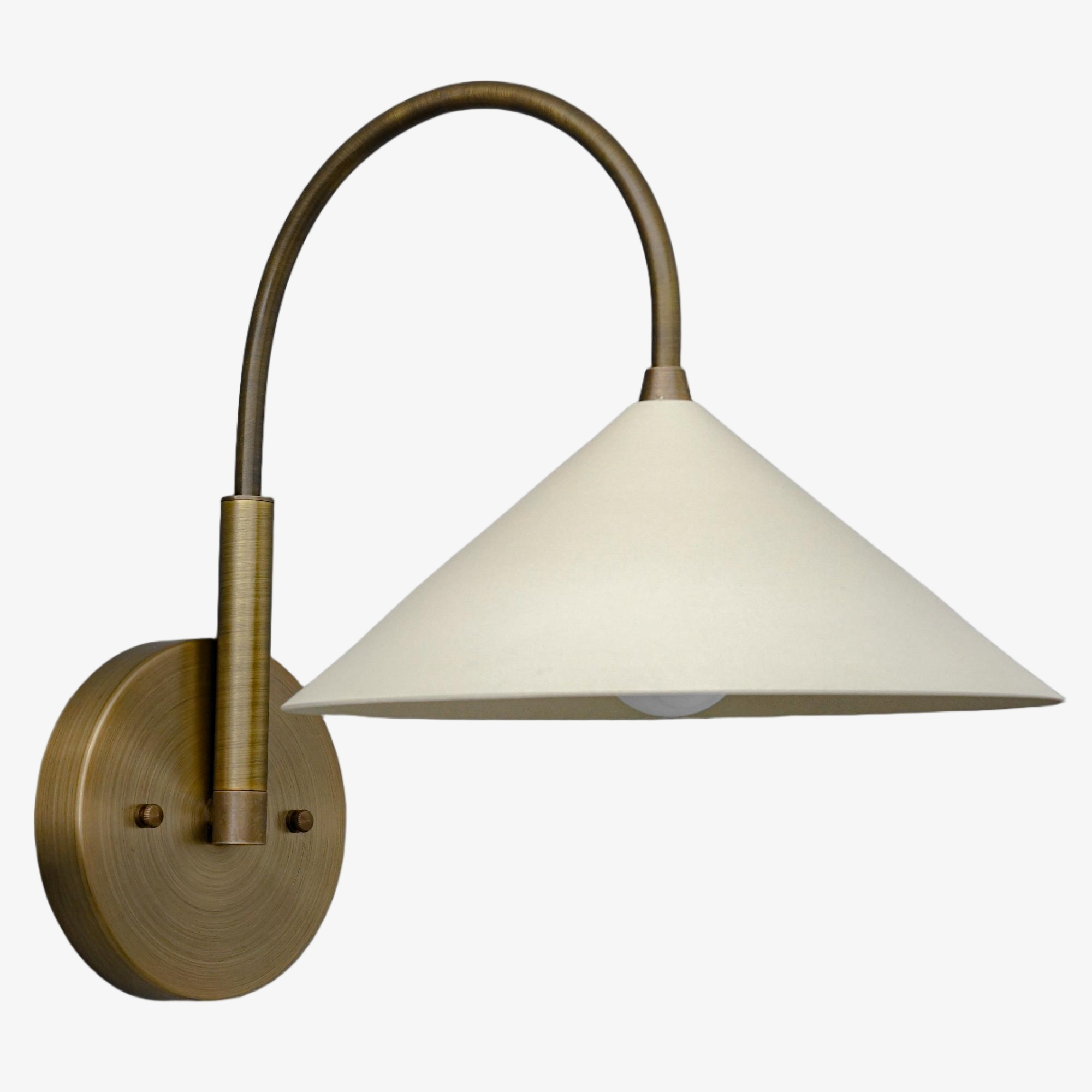 Curva Elegant Arc Cone Wall Sconce - Contemporary Reading Nook Wall Lighting T394