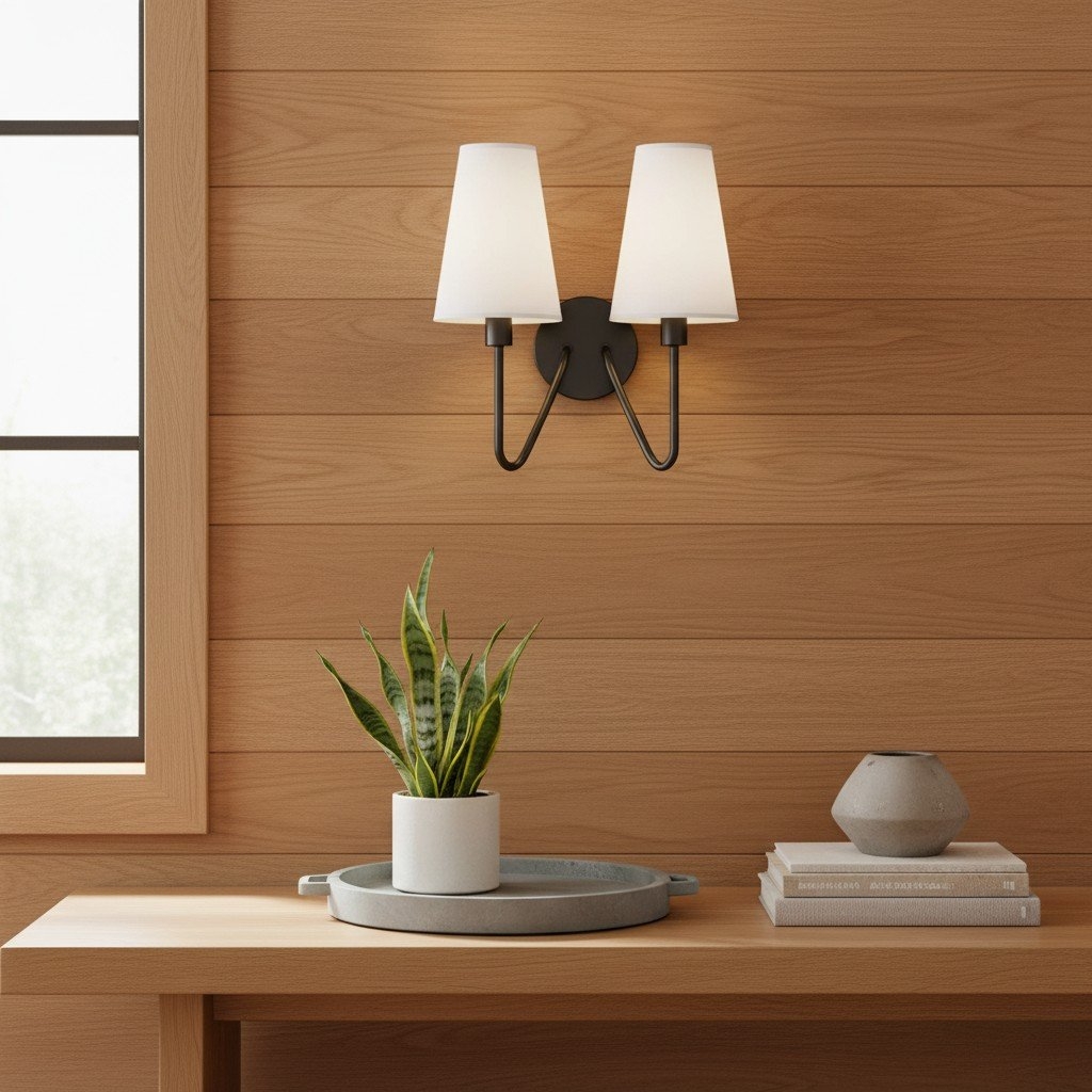 Arcuma Fabric Wall Sconce – Stylish Shade for Bedroom Lighting T500