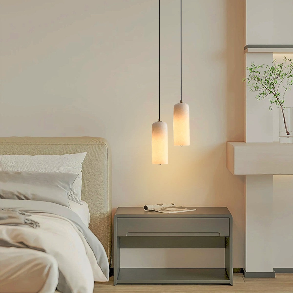 Nordic Modern  Alabaster Monty Pendant Light T2112