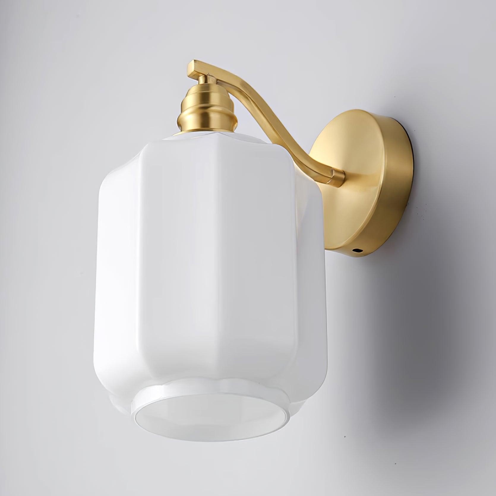 Retro Brass and Glass Wall Lamp M151