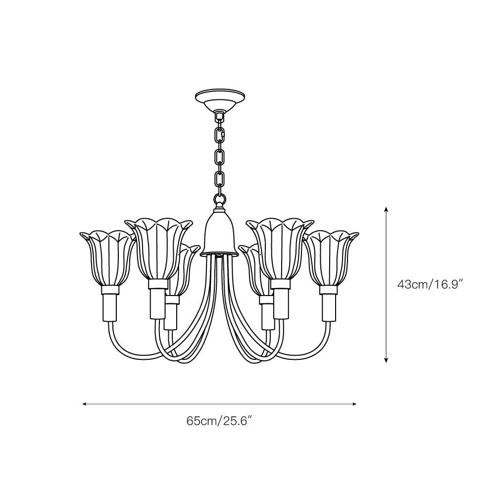 Columbia Brass Chandelier T1729