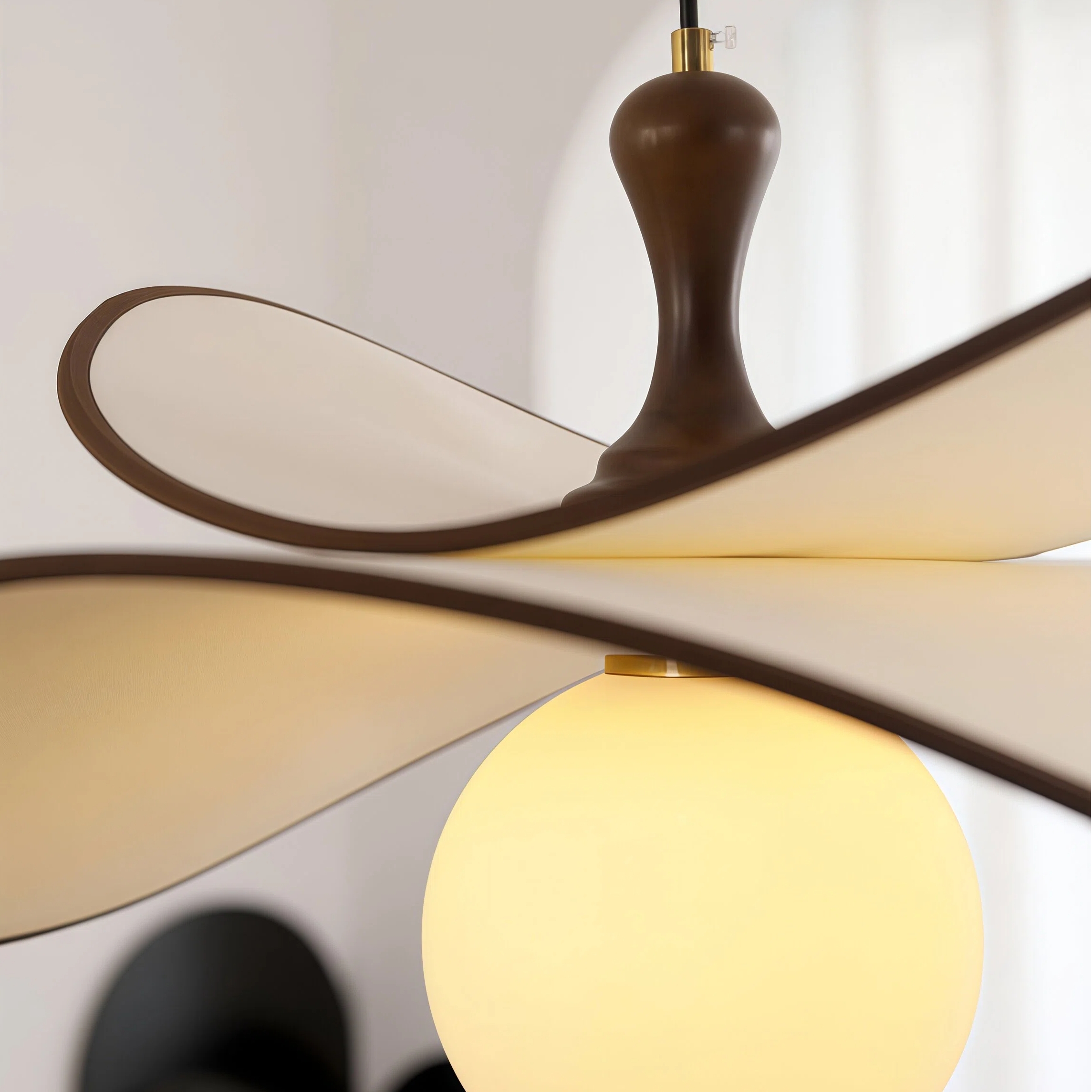 Orrise Elegant Globe Shade Pendant - Mid-Century Light for Living Room T563