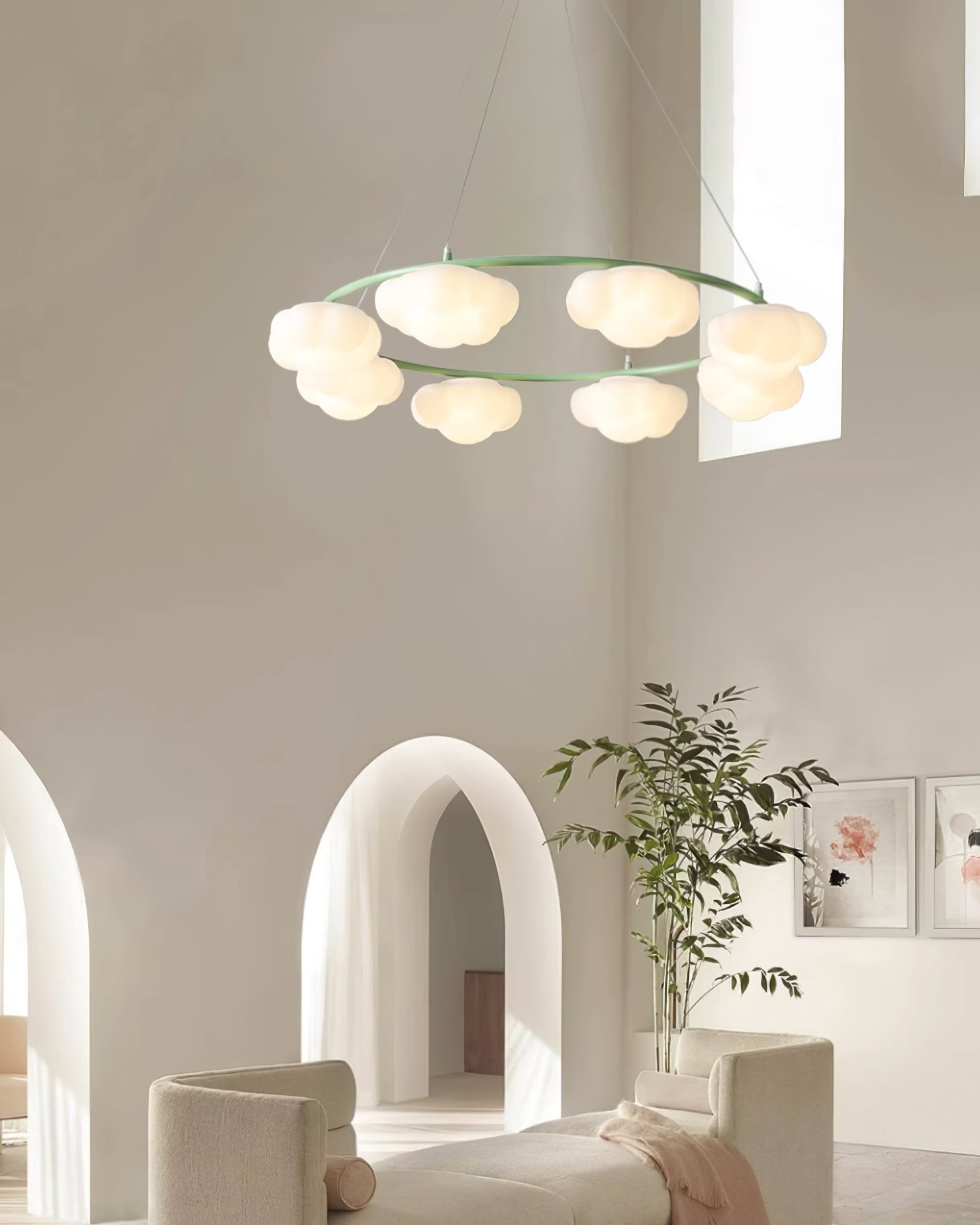 Cream Style Creative Personality Clouds Chandelier M221
