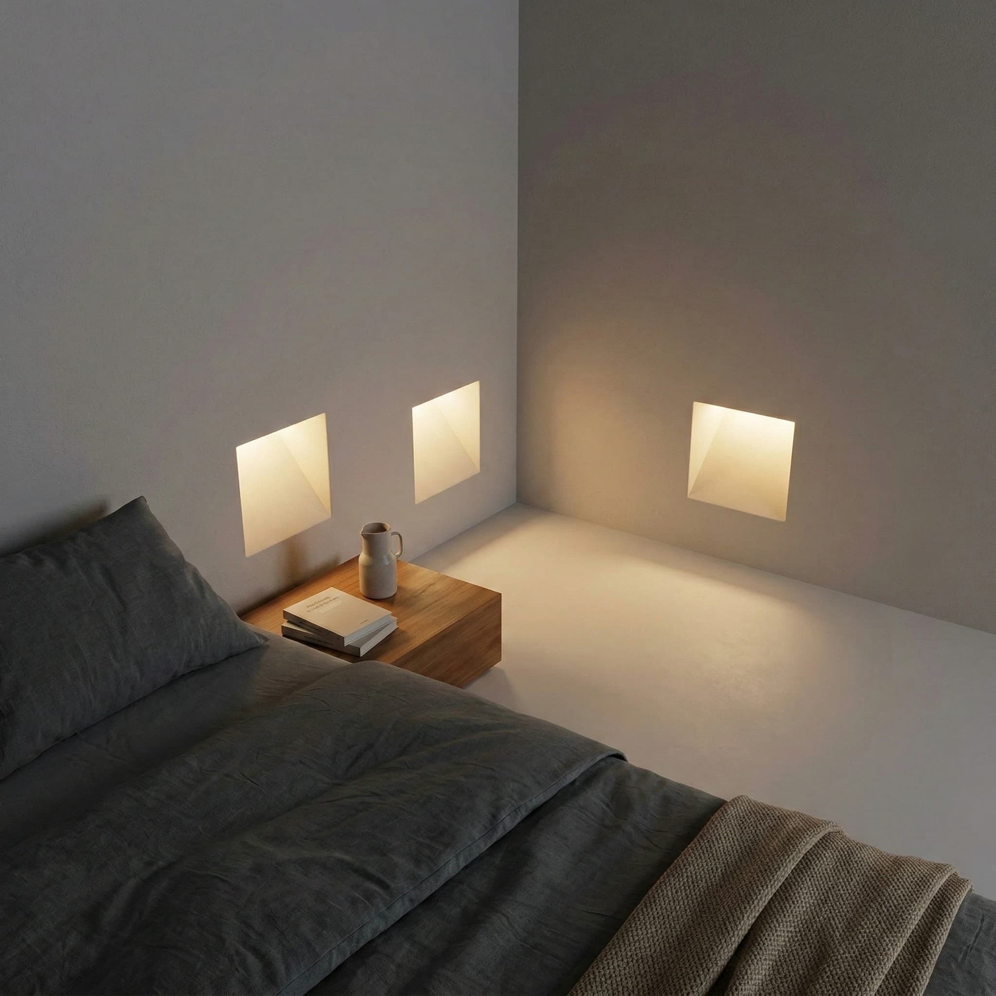 Stary LED Sensor Wall Light - Frameless Recessed Step Lamp for Hallway T1130