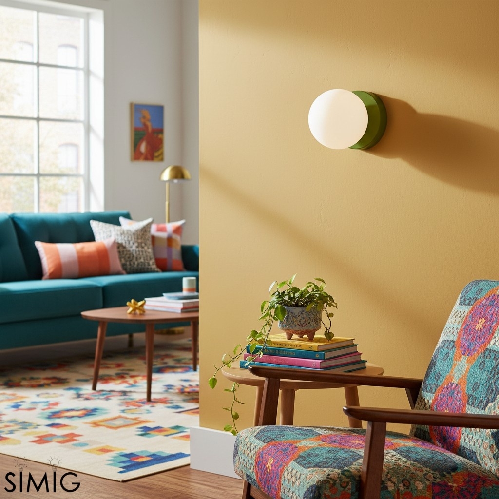 Nuevola Round Wall Lamp - Modern Metal and Glass for Hallways and Living Rooms T528