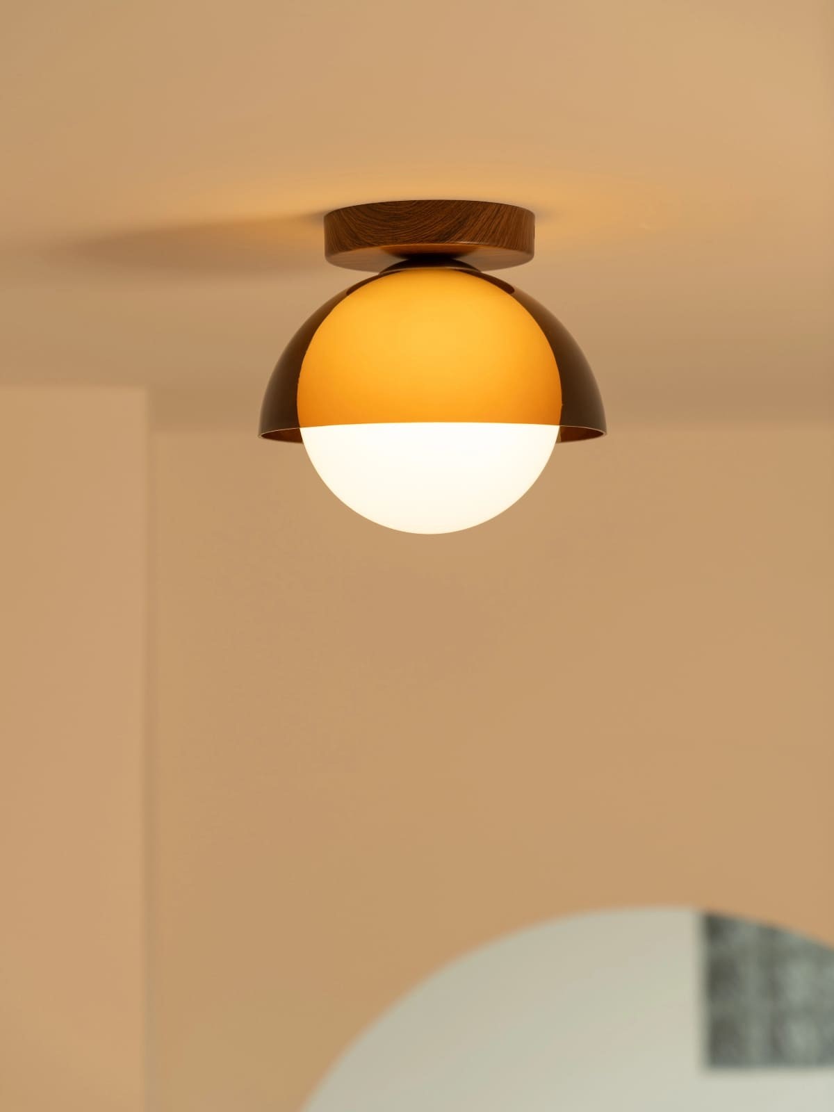 Sunset Ceiling Light – Vintage Walnut Design For Hallway or Entryway G97