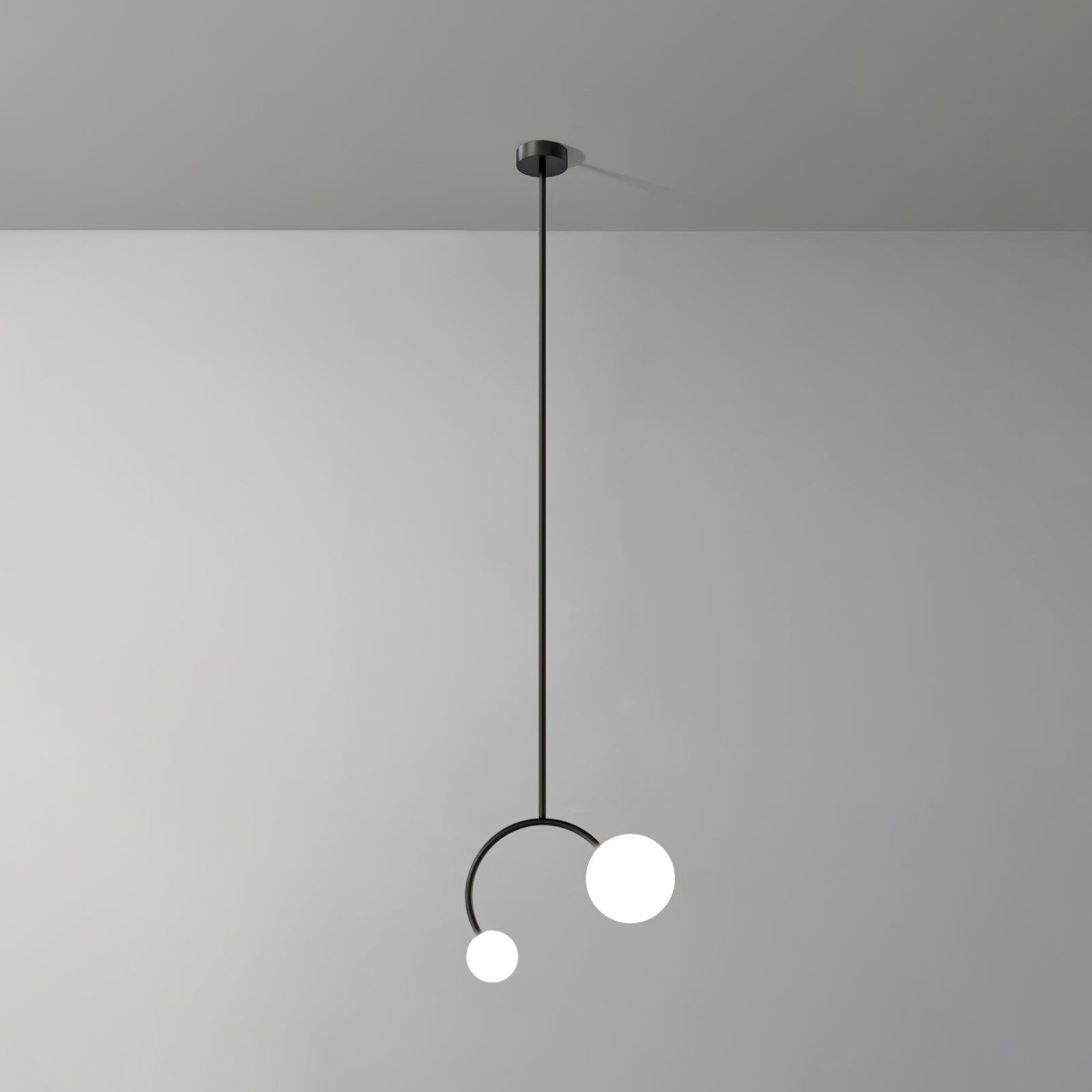 Creative Double Heads Glass Pendant Lamp M389