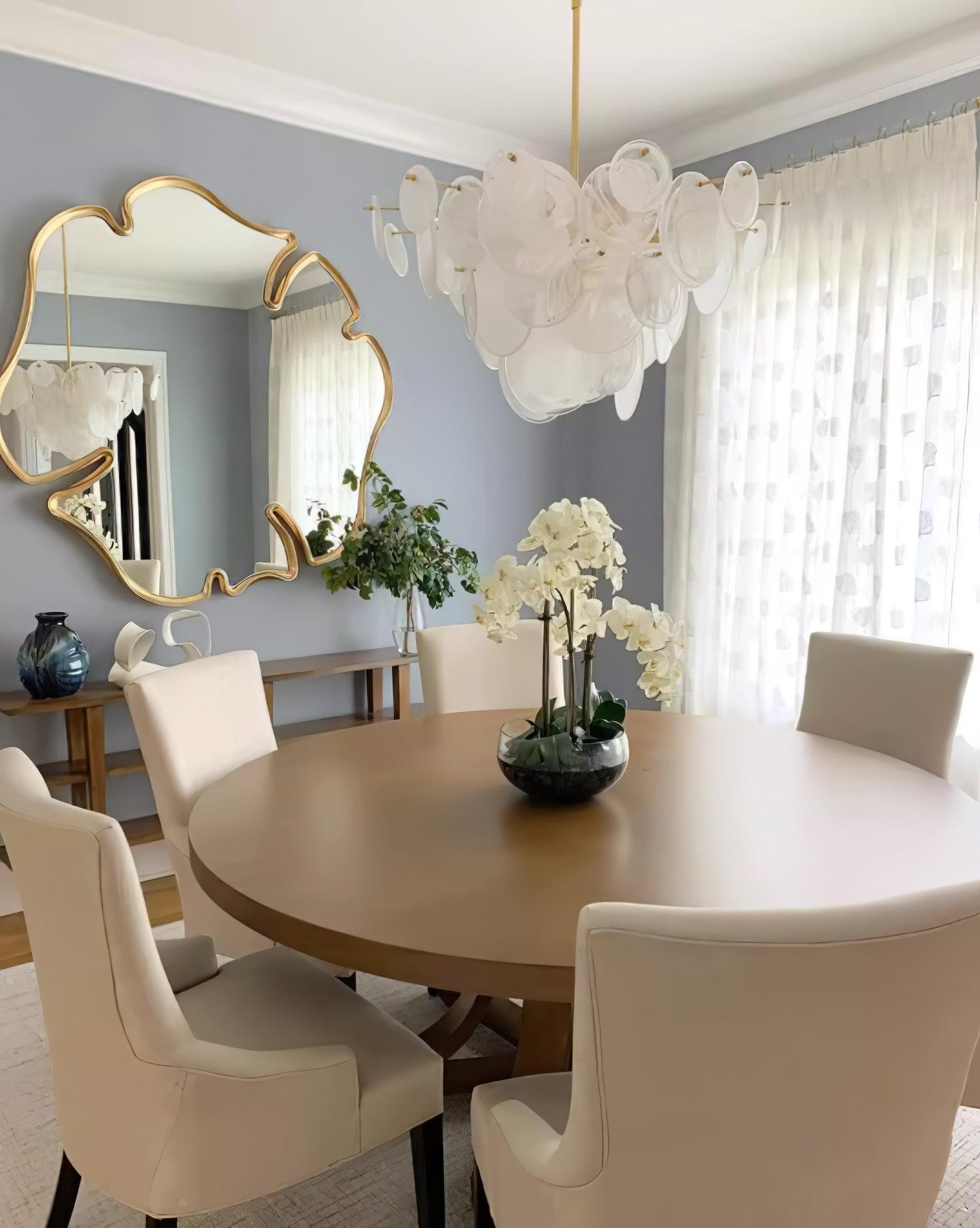Brass Discs Cascading Chandelier M471