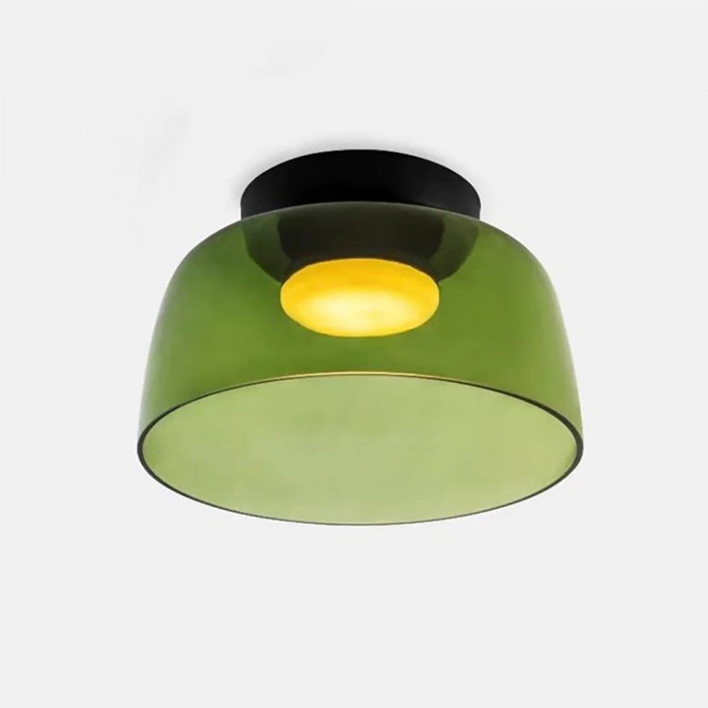 Nordic Morandi Glass Bowl Shaped Ceiling Lamp S184