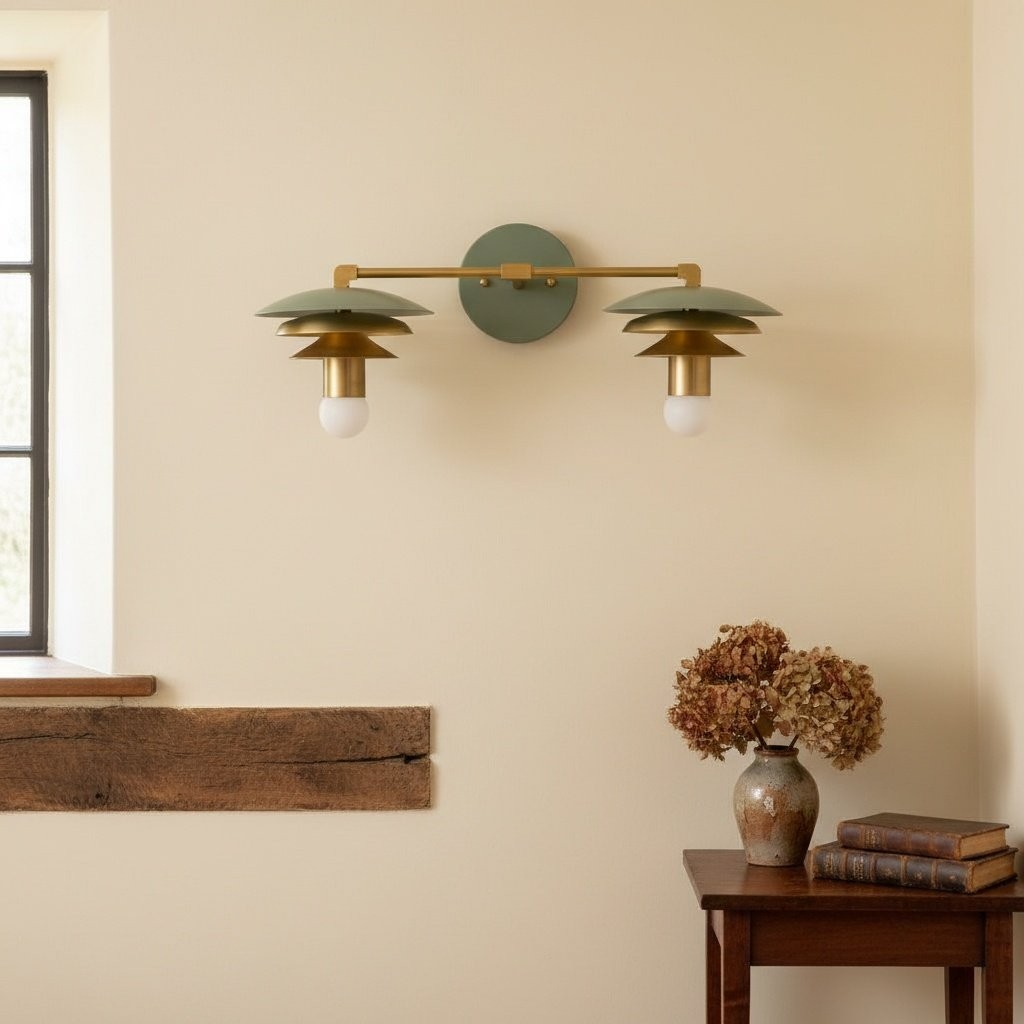 Artivo Layered Brass Vanity Light - Modern Sleek Style Home Bath Accent T361