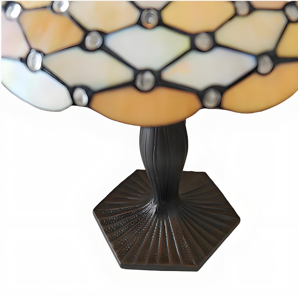TF Pearl Stained Glass Table Lamp - Bedroom and Living Room Ambient Light T1002