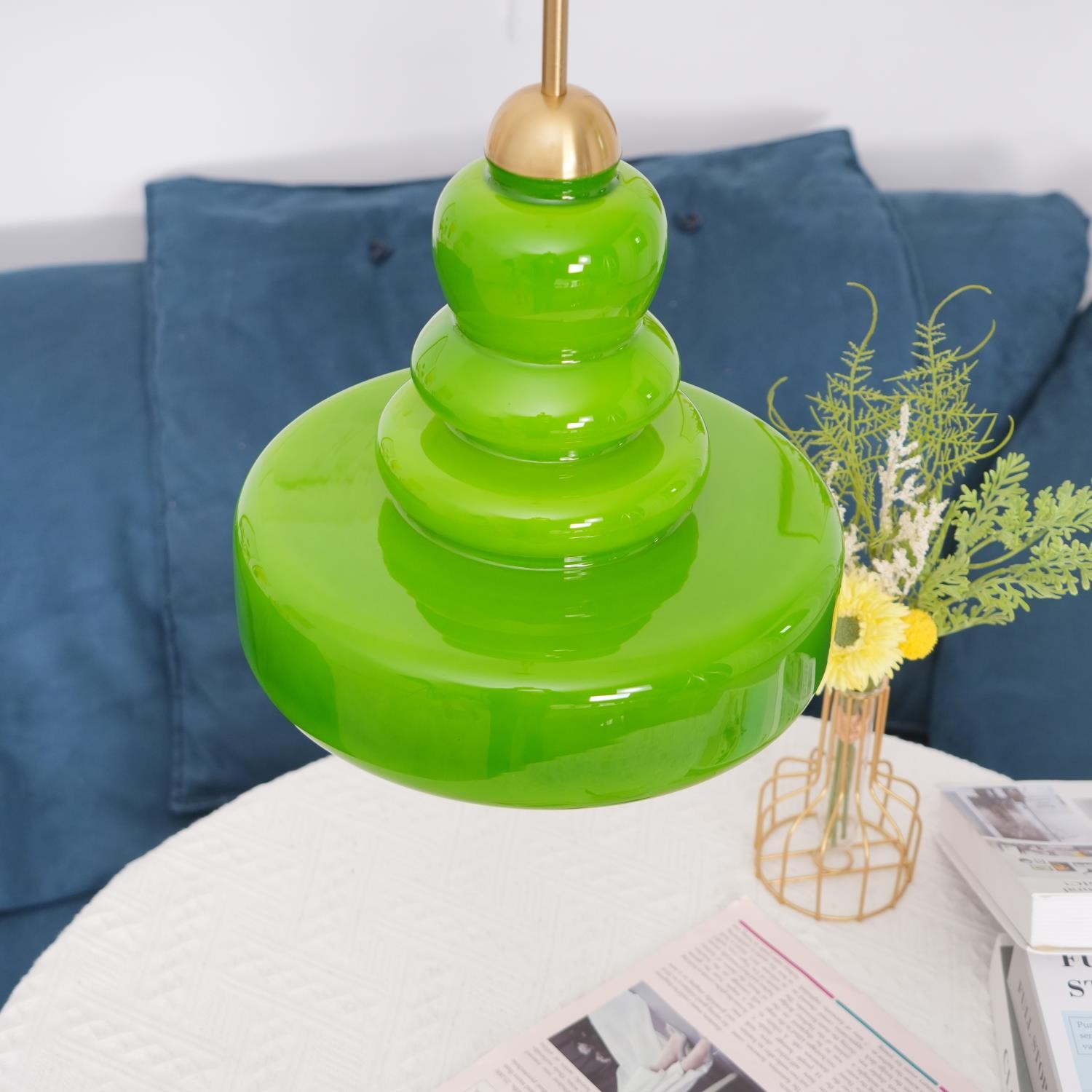 Mid Century Modern Gourd Glass Pendant Light M113