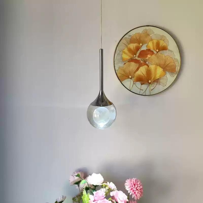Moon Clear Glass Ball Pendant Light S205