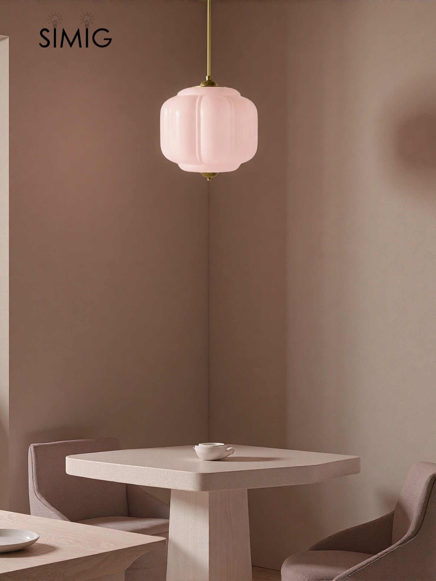 Eloise Vintage Milk Glass Pendant Light - Chic Retro Lighting for Dining Rooms S215