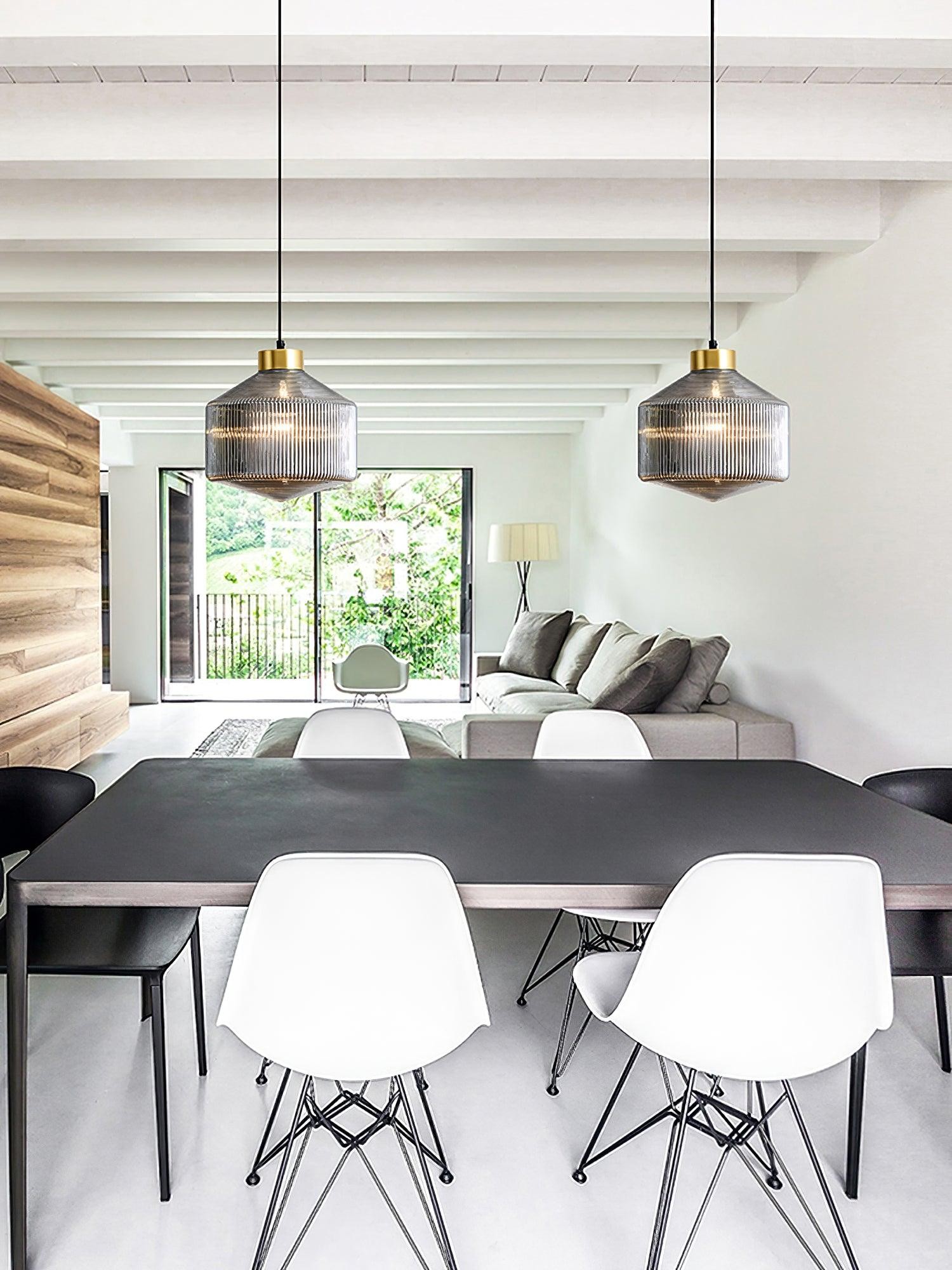 Striped Spinning Top Pendant Light M505