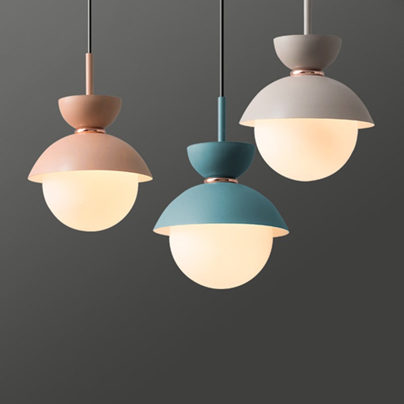 Scandinavian Macaroon Pendant Light with Aluminum for Bedroom