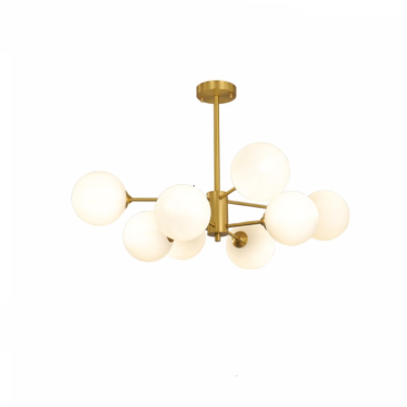 Opal Glass Ball Chandelier