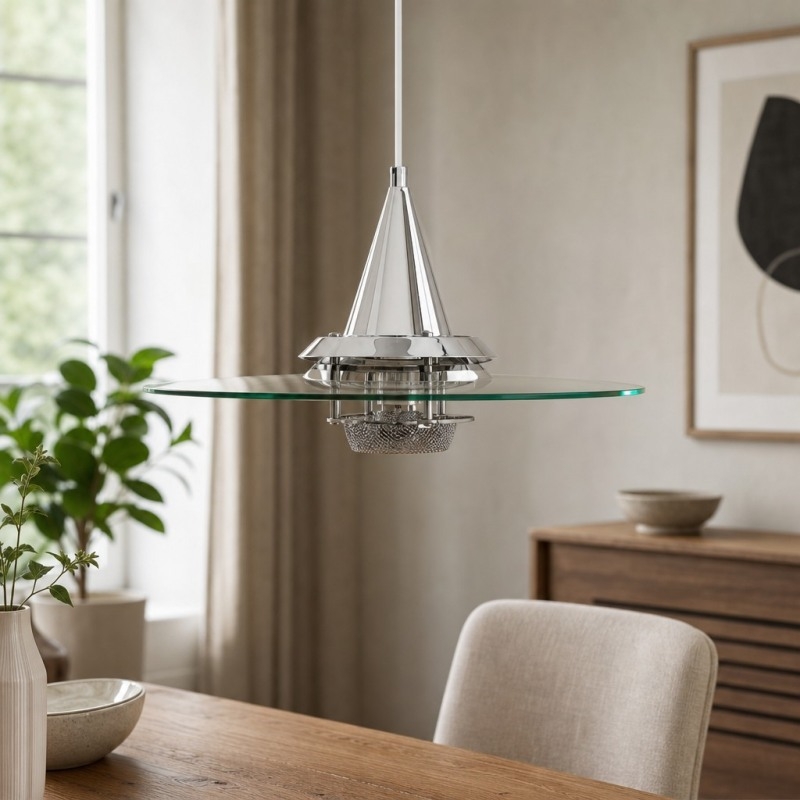 Moxellan Vintage Pendant Light - Modern UFO Pendant Lamp for Dining Room, Studio and Bar T2279