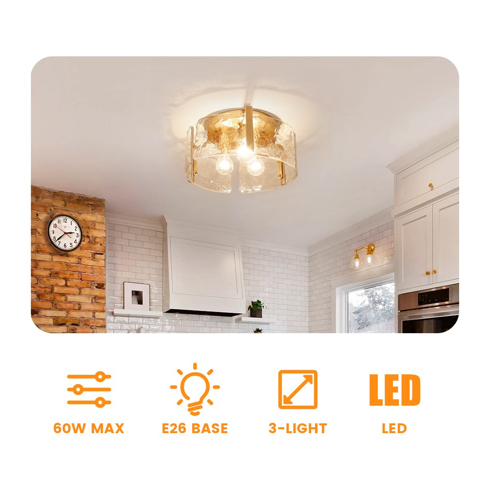 Nordic Light Luxury Flush Mount Ceiling Lamp for Living Room G27