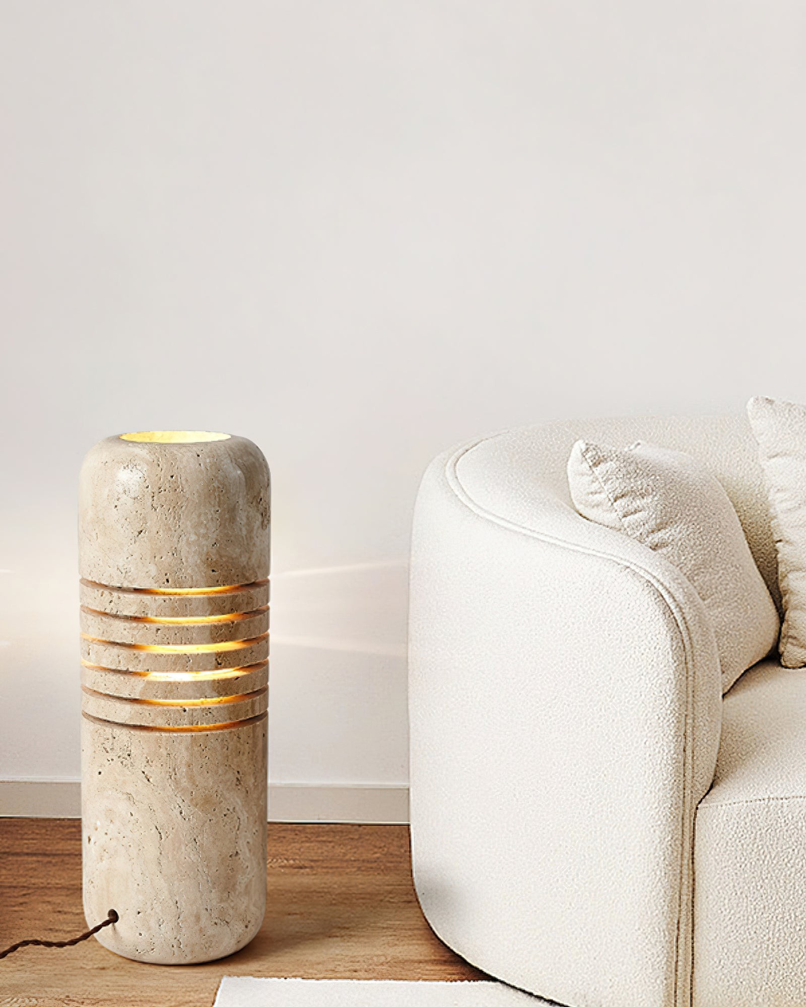 Antique Creative Yellow Travertine Floor Lamp G07
