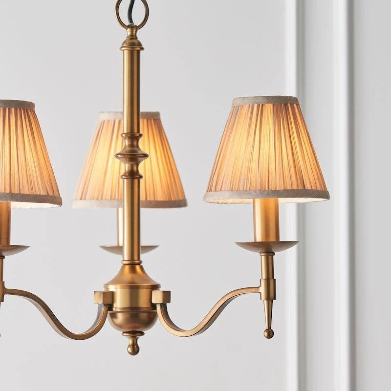 Tela Timeless Classic Elegant Multi Arm Stanford Chandelier - Metal Fabric Lighting for Living Room T820