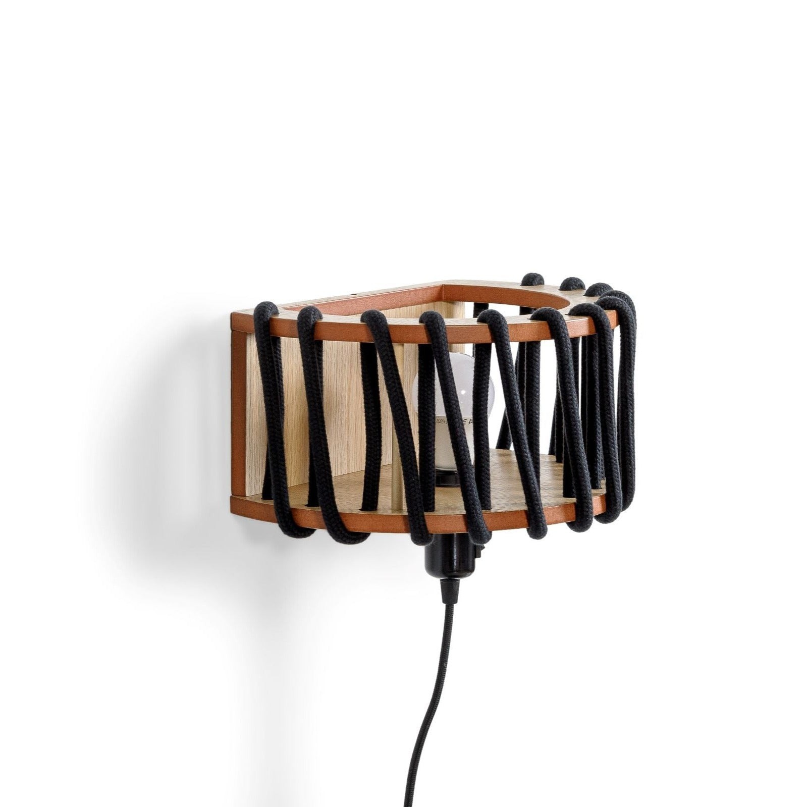 Macaron Rope-wrapped Wooden Wall Lamp S190