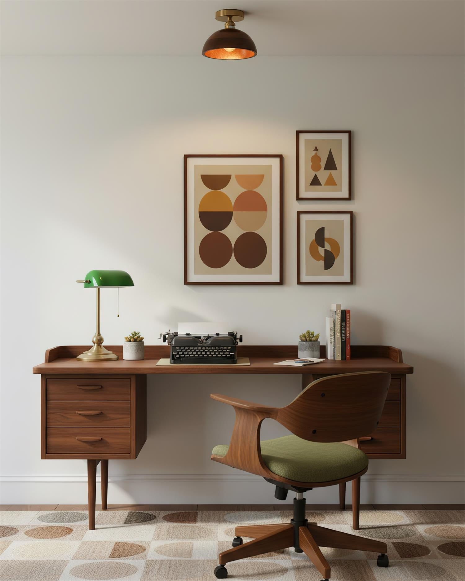 Collar Wood Ceiling Lamp T1459