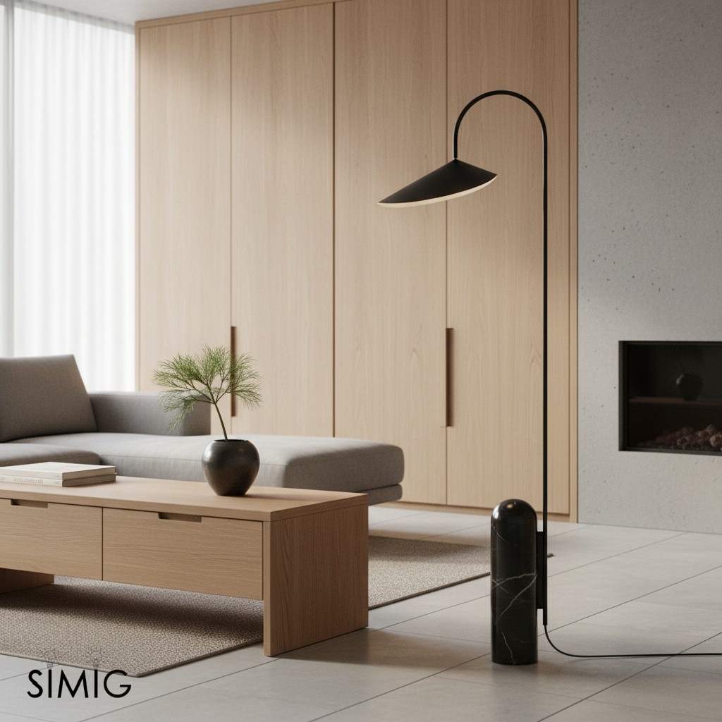 Nulavo Floor Lamp - Minimalist Pivoting Lamp for Contemporary Interiors
