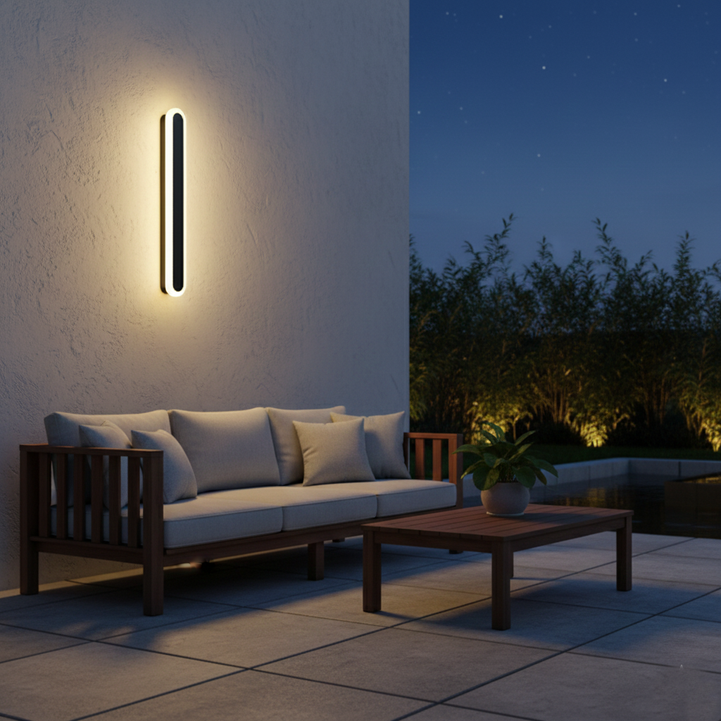 Edge Minimalist Metal Oval IP65 WaterProof Outdoor Wall Light T2099