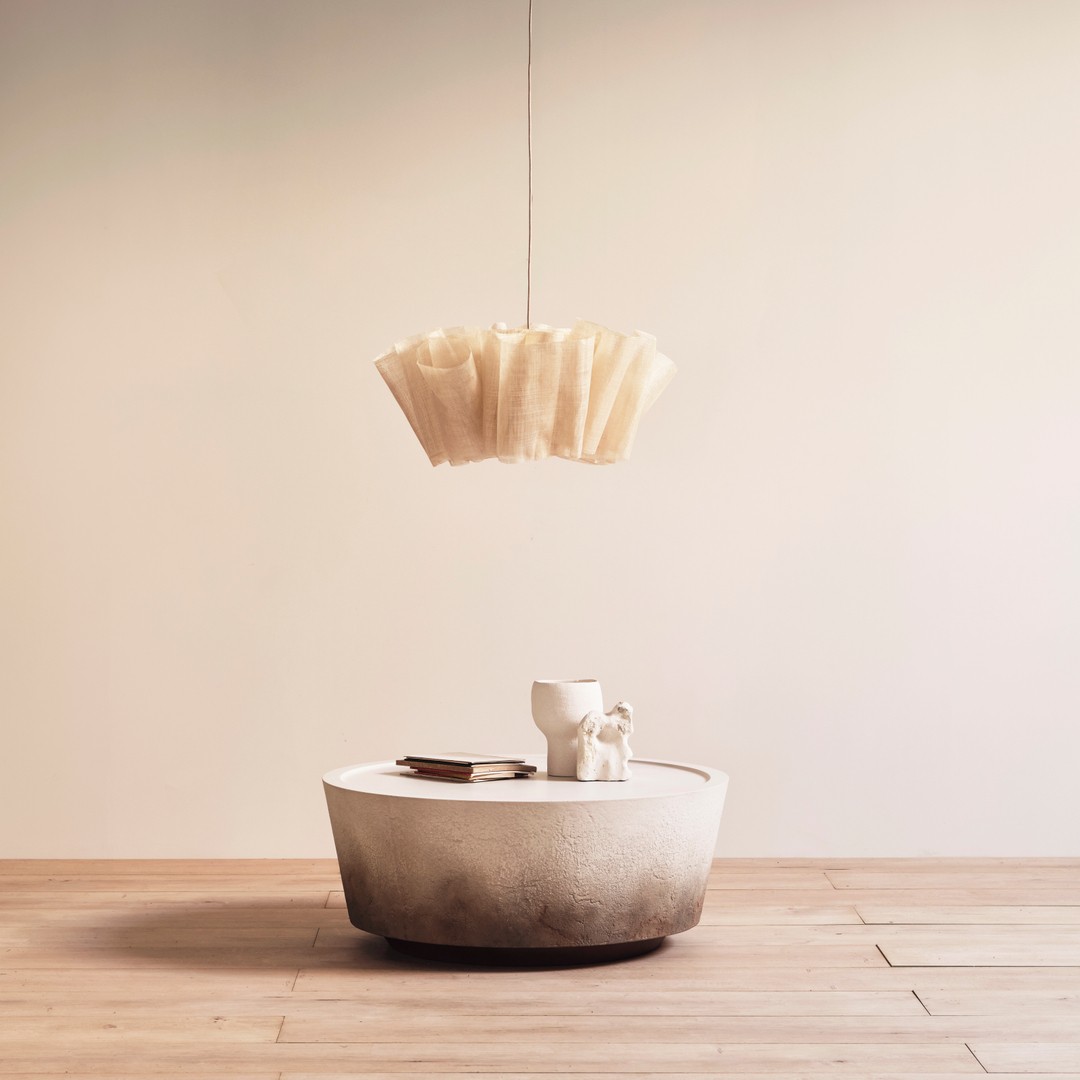 Scandinavian Pleated Fabric Pendant Light – Adjustable Hanging Lamp for Dining Room T191