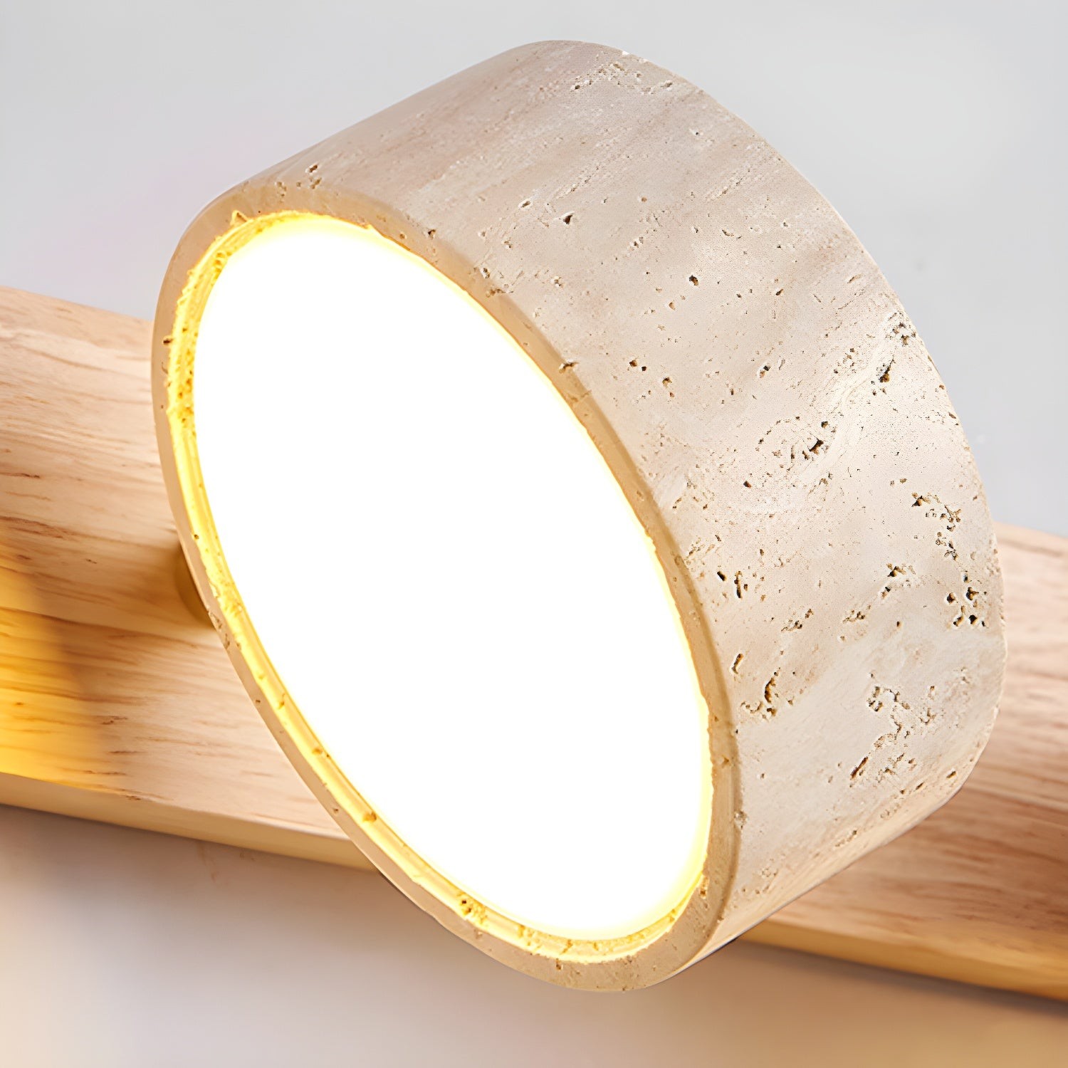 Travertine Walnut Multi Light Sconce - Bedroom Wall Lamp G115