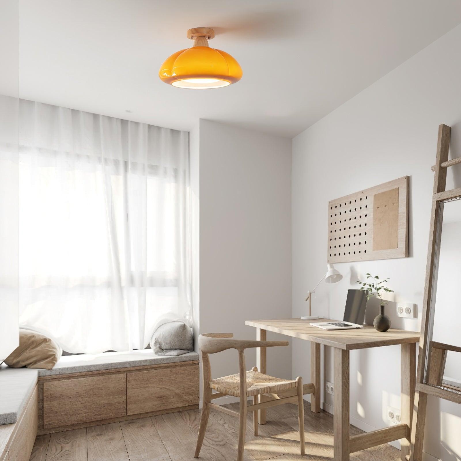 Pumpkin Glass Pendant Light For Kitchen M171