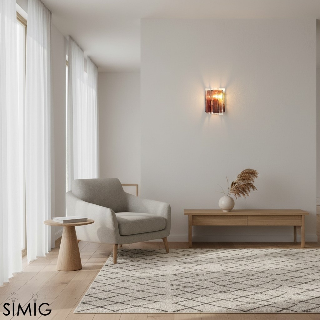 Lumiridge Wall Lamp - Modern Metal and Glass for Bedroom T572