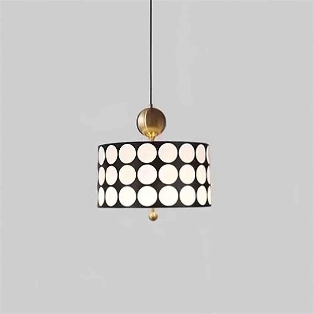 Polka Dot Lattice Pendant Lamp - French Vintage Light for Dining M165