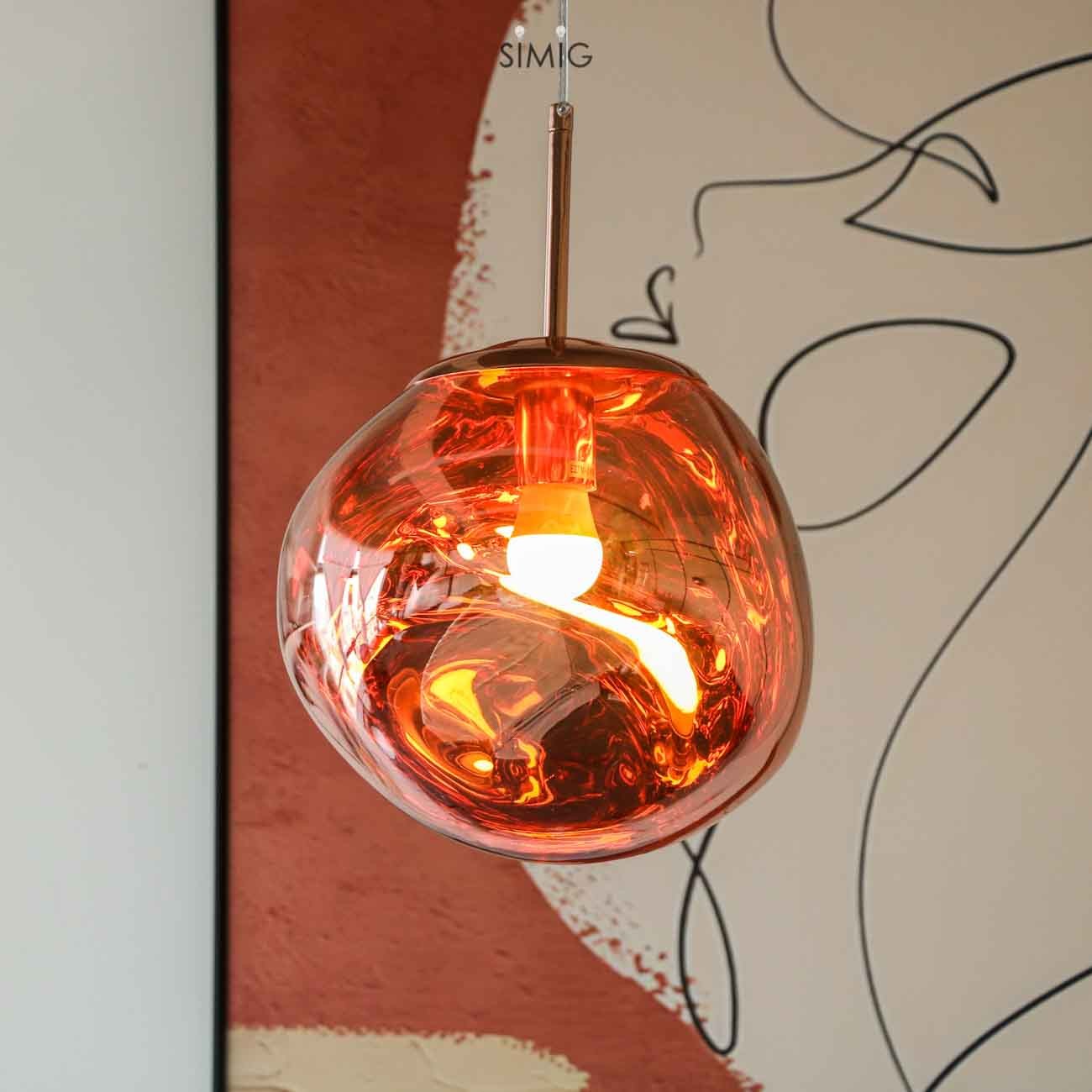 Dynamic Surface Pendant Light For Living Room S208