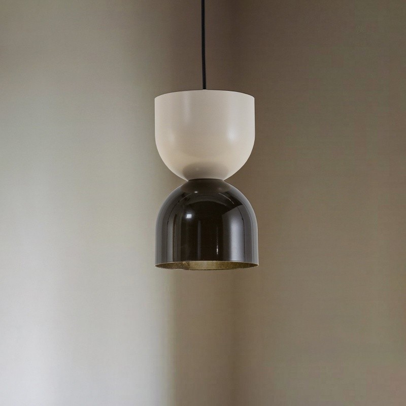 Pastel Dual‑Tone Pendant Light With Layered Metal Shade S228