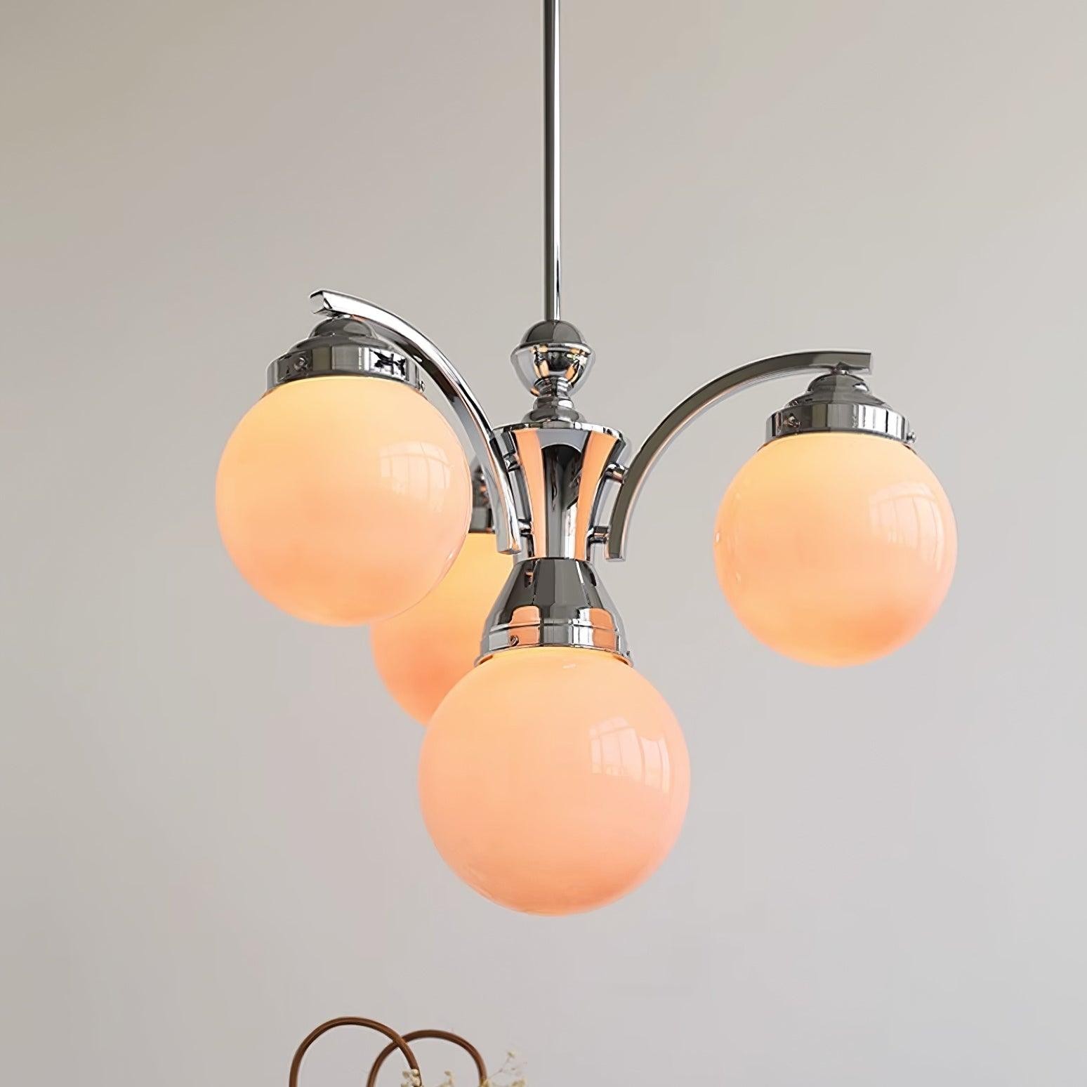 French Elegant Glass Orb Chandelier M427