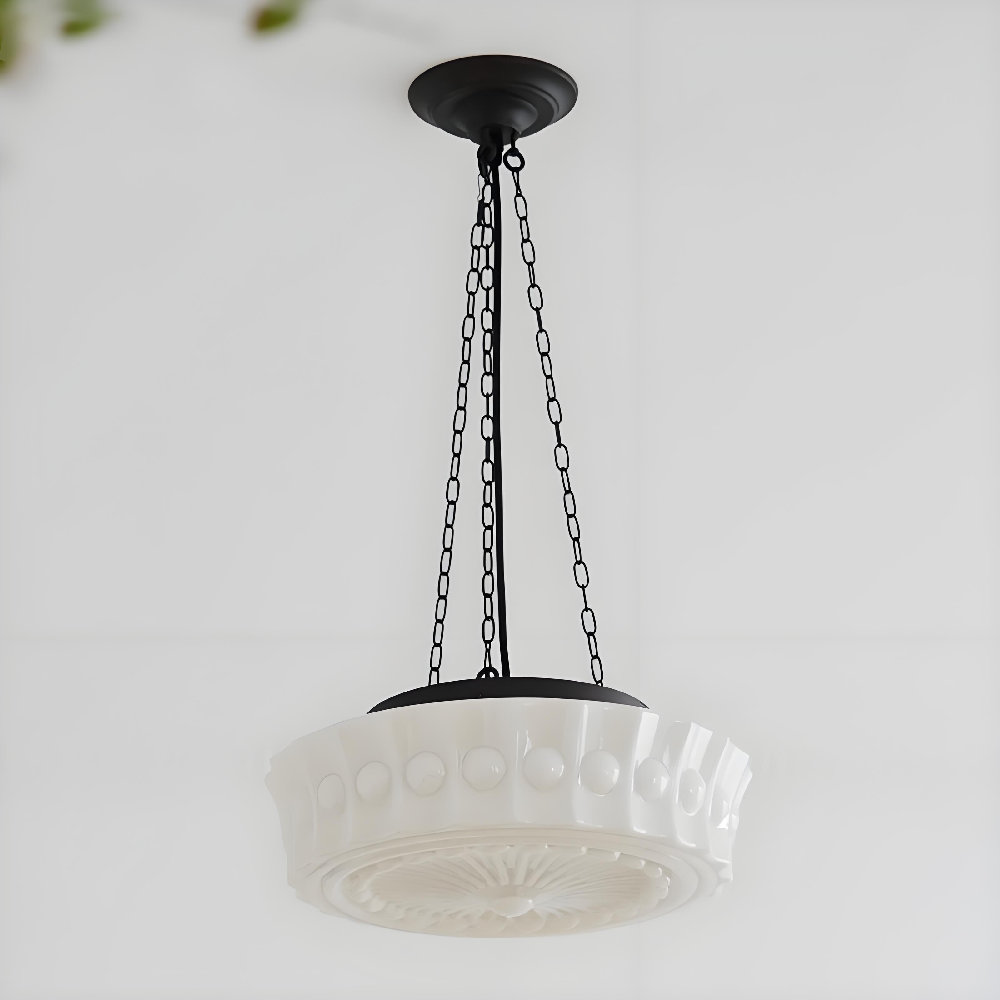 Iron Glass Cylinder Shade Chandelier G14
