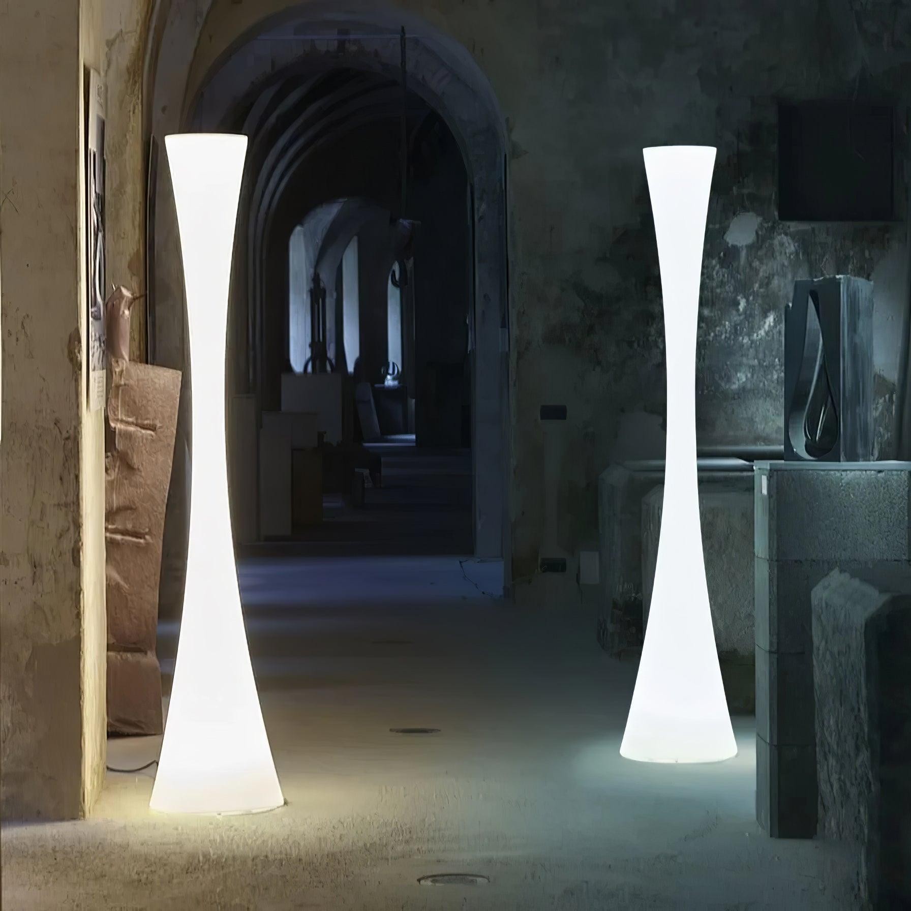 Romantic Simple White Column Floor Lamp G06