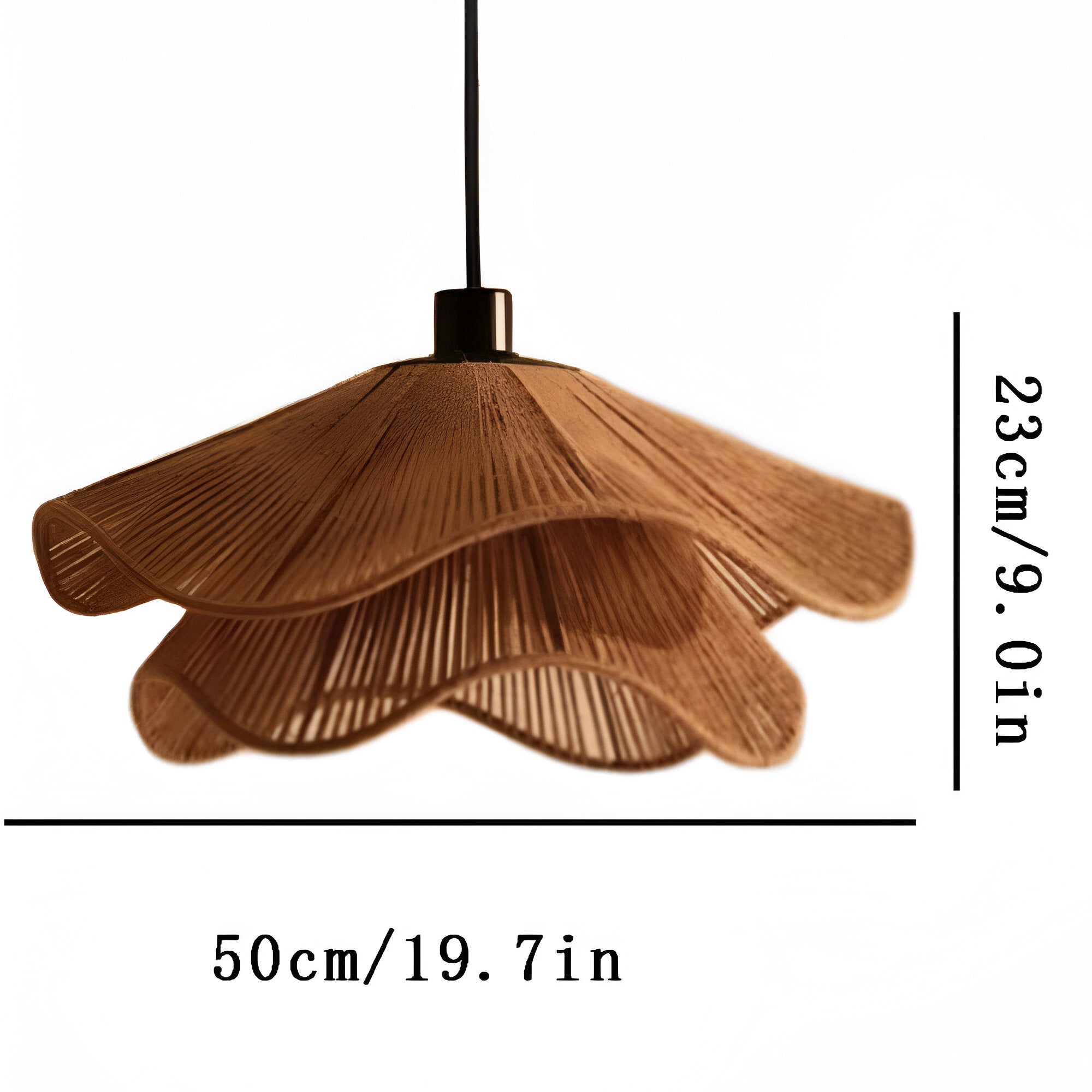 Cape Points Boho Natural Jute Fiber Pendant Light T2062