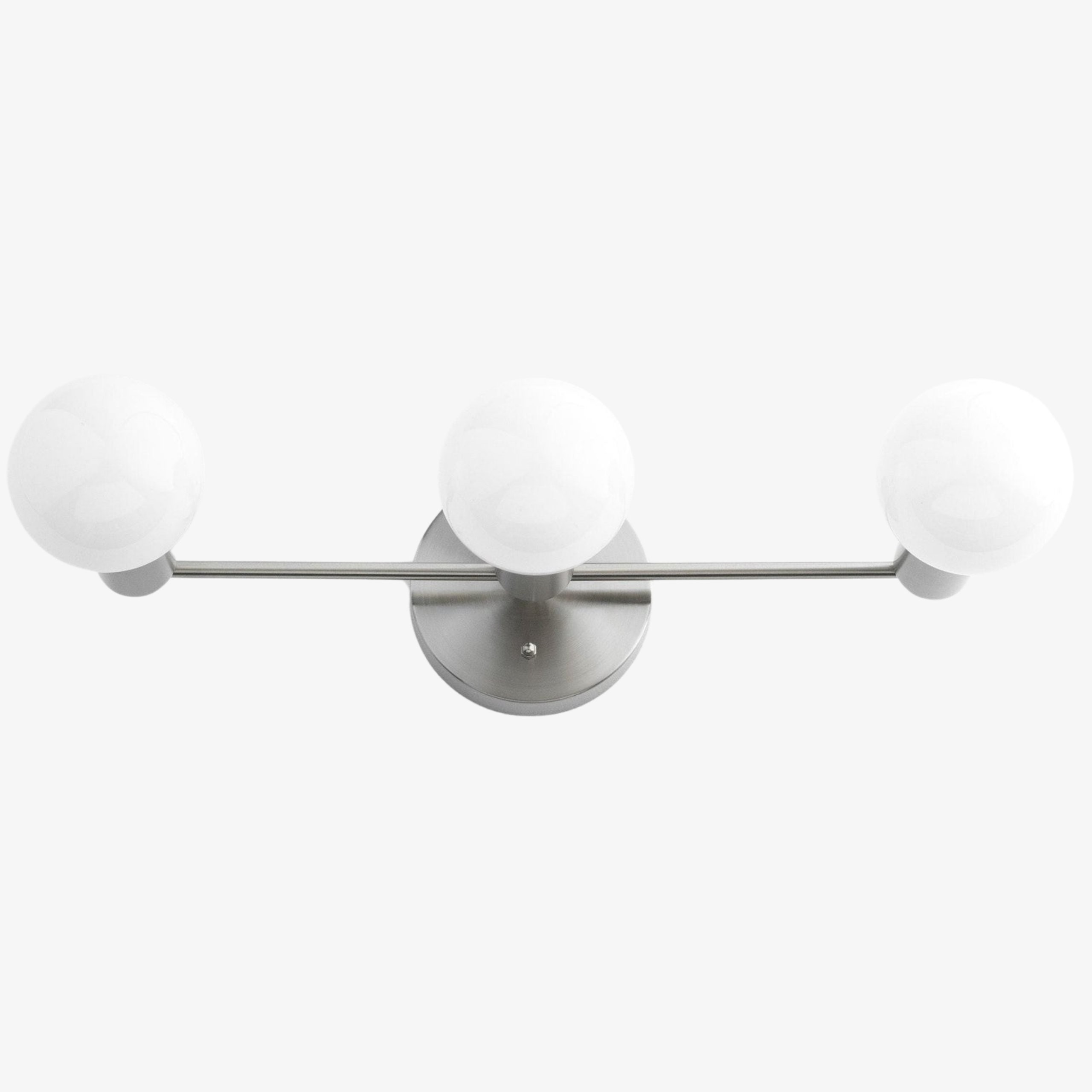 Glorica Glass Mid Century Modern Vanity Light - 3 Light Wall Fixture T385