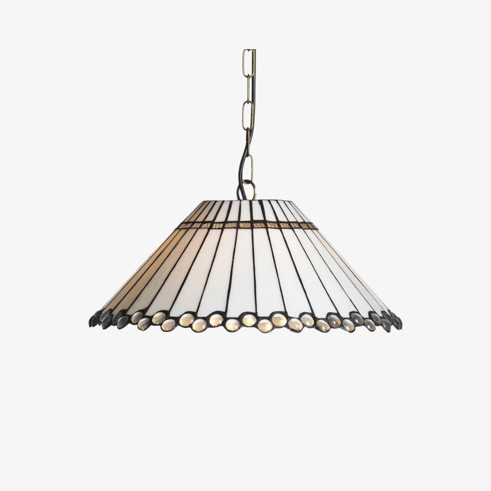 TF Allanton Art Deco Pendant Lamp - Elegant Glass Ceiling Light for Living Elegant Dining Room T851