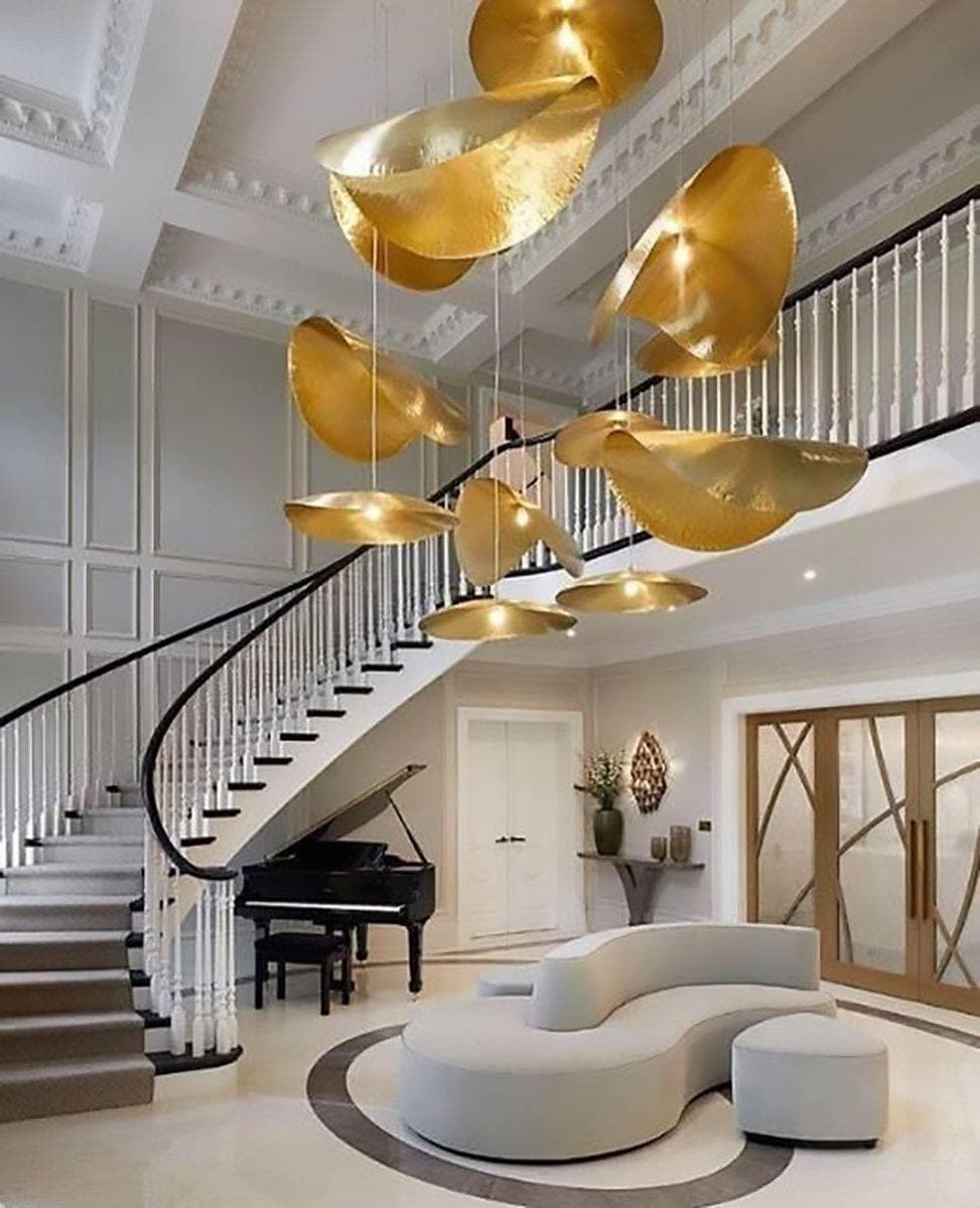 Hammered Brass Suspension Light T114