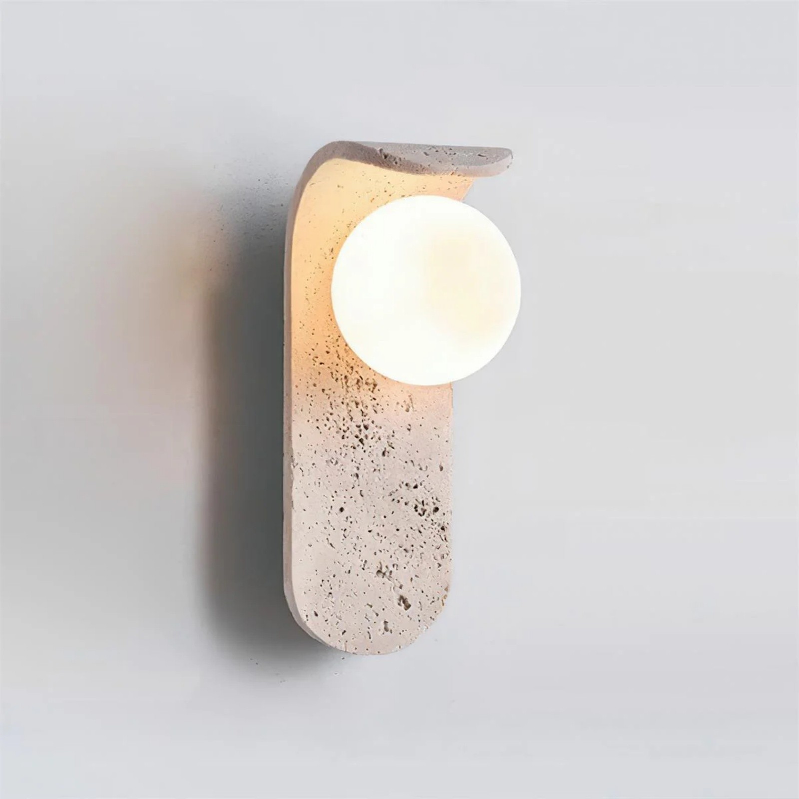 Travertine Wall Lamp - Skateboard-Inspired Modern Bedroom Light S326