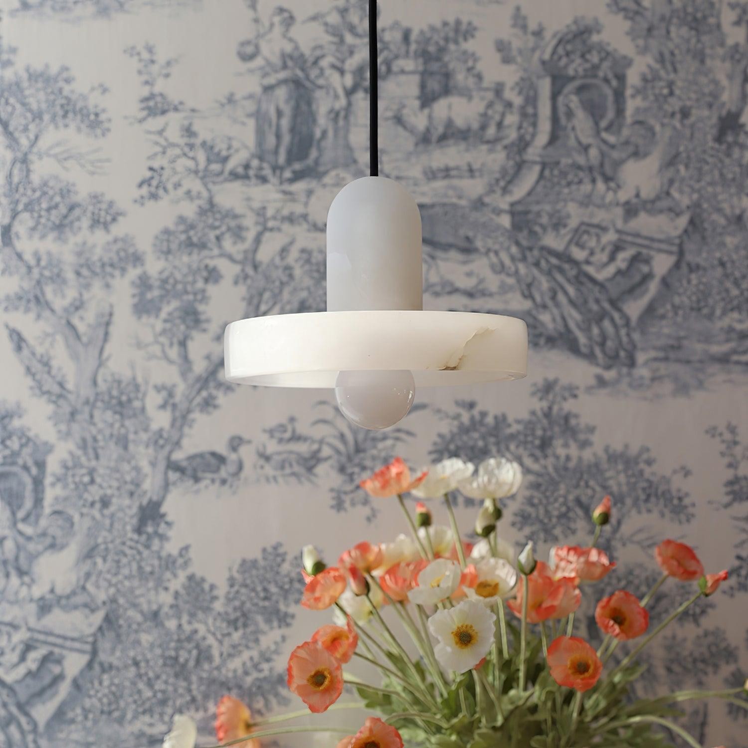 Elegant Creative White Alabaster Pendant Light G10