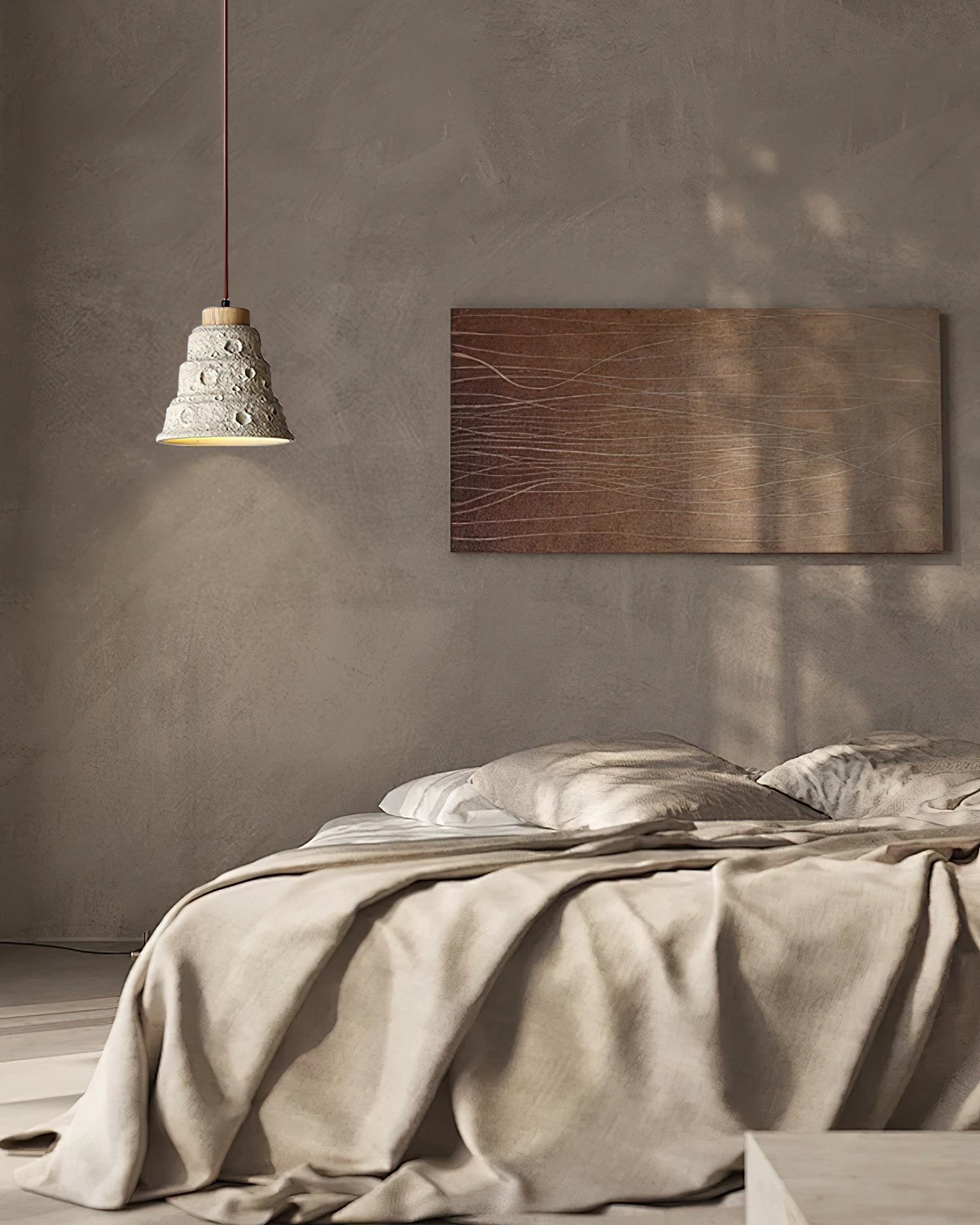 Japanese Wabi Sabi Cement Bell Shape Pendant Light G63