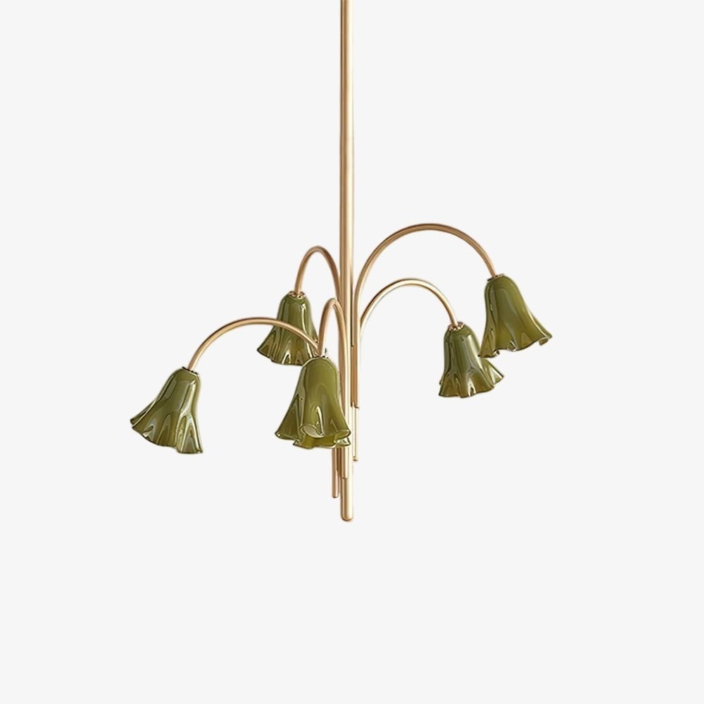 Bellina Lily Glass Flower Chandelier - Romantic Lighting for Interior T280