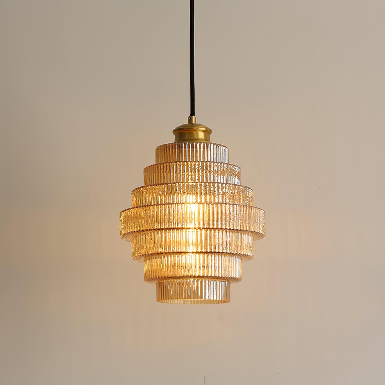 Modern Creative Pleated Design Glass Pendant Lamp M48