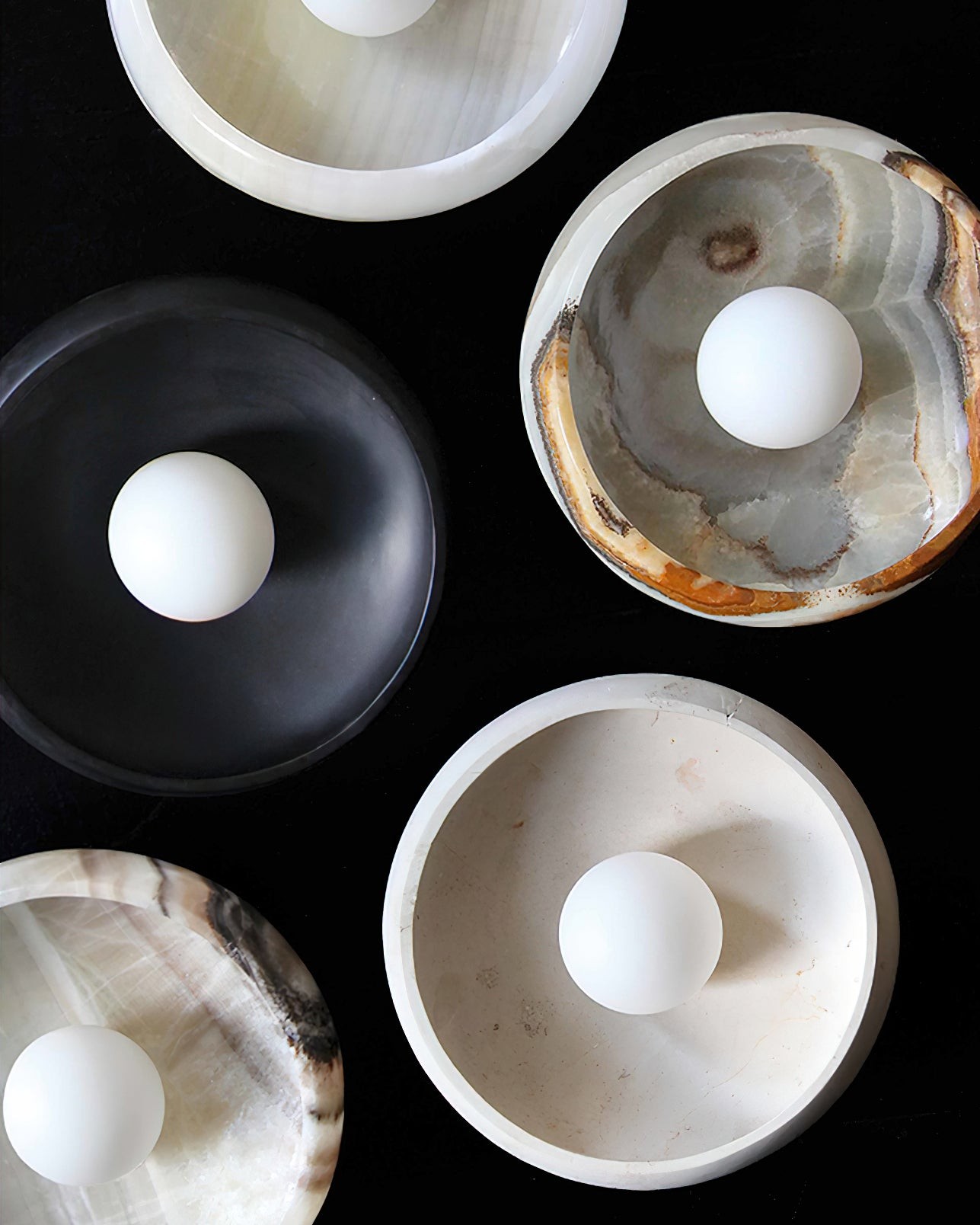 Bowl - Shaped Marble Wall Lamp P064